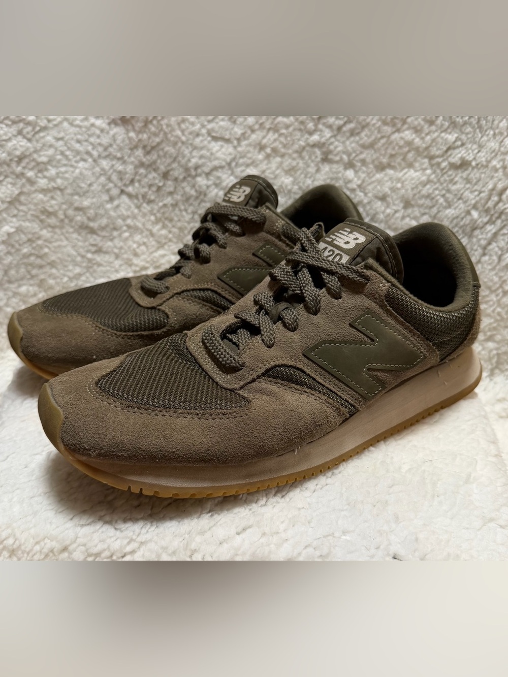 New Balance 420 Sneakers Olive Green UL420WB2 Men's Size 8.5 Suede
